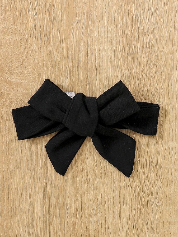 嬰兒蕾絲拼接吊帶連體短褲附髮帶 - 黑色 - 查看 3