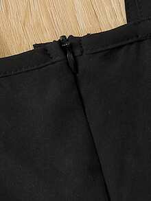 Baby Contrast Lace Cami Romper With Headband - Black - View 6