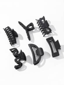 6 cái vuốt tóc thiết kế lượn sóng - màu đen - Xem 1