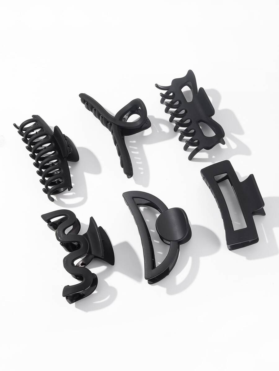 6 cái vuốt tóc thiết kế lượn sóng - màu đen - Xem 1