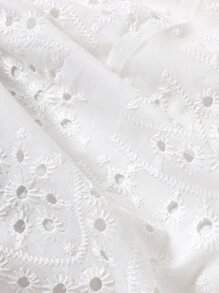 嬰兒女寶寶花朵印花背心上衣和露眼邊花邊刺繡裙子 - 彩色 - 查看 8