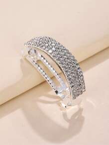 1pc Rhinestone Decor Ponytail Holder - Silver - View 1