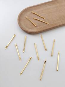 12pcs Solid Bobby Pin Casual,Hair Accessories,Hair Clips,Hair Slide,Hair Barrettes Claw Clips, Head Accessories - Gold - View 5