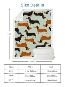 1入組小狗樣式毯子 - 彩色 - 查看 3