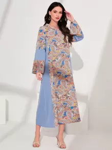 Al Najma 佩斯利印花連帽洋裝