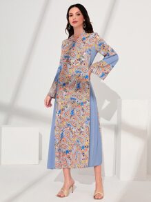 Al Najma 佩斯利印花連帽洋裝