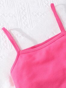 Tween Girl Crop Tee & Cami Top & Letter & Expression Print Shorts - Multicolor - View 3