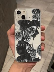 Ốp điện thoại trong suốt họa tiết bướm, phiên bản quốc tế, không phải phiên bản nội địa. - Nhiều màu - Xem 1