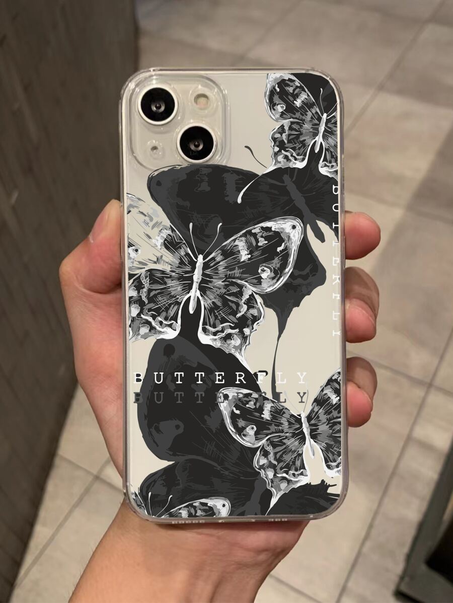 Ốp điện thoại trong suốt họa tiết bướm, phiên bản quốc tế, không phải phiên bản nội địa. - Nhiều màu - Xem 1