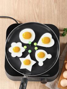 5入組星星和心形不銹鋼煎雞蛋環模具 - 銀色 - 查看 3