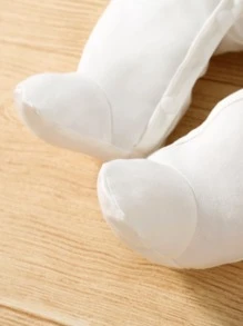 嬰兒荷葉邊荷葉袖連身褲 - 白色 - 查看 3