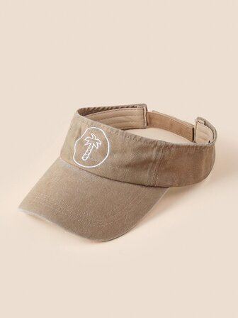 椰子樹刺繡遮陽帽