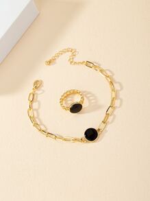 圓形裝飾手環和戒指 - 彩色 - 查看 2