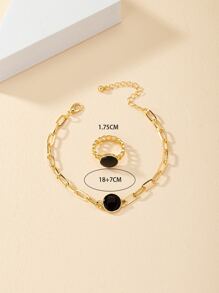 圓形裝飾手環和戒指 - 彩色 - 查看 3