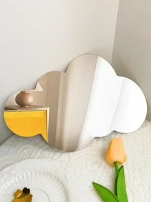 1 片云镜墙贴，2 毫米厚亚克力材料，3D 镜面墙砖 DIY，适用于卧室、客厅、浴室、厨房、贴纸、墙贴花、乙烯基贴花用于家庭装饰、春季装饰品刷新您的家、拉玛装饰贴纸墙面装饰房间装饰墙镜用于房间浴室装饰客厅装饰