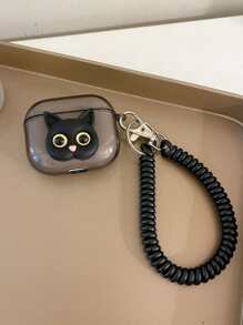 Cat Decor Case Compatible With AirPods - Black - View 2