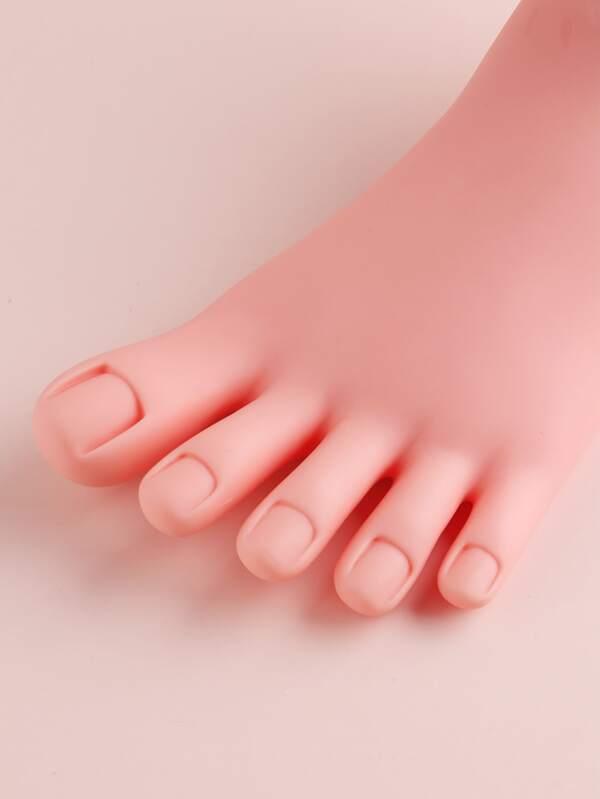 1pc Toenail Practice Training Hand For Acrylic Toenail, Soft Silicone