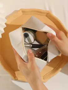 Bolso de maquillaje con patrón de hoja - Multicolor - Ver 4