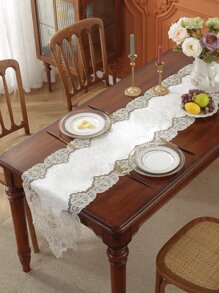 Floral Embroidery Table Runner - Multicolor - View 4