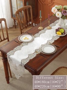Floral Embroidery Table Runner - Multicolor - View 2