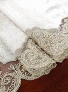 Floral Embroidery Table Runner - Multicolor - View 7