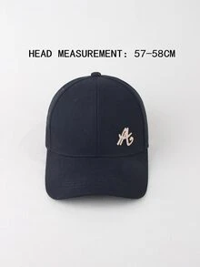 水鑽字母裝飾棒球帽 - 黑色 - 查看 3