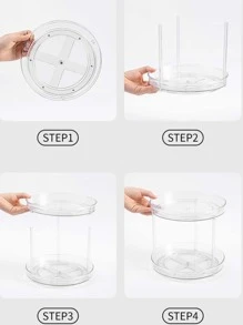 1入組可旋轉調味瓶收納盒 - 無色 - 查看 4