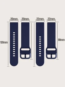 1入組矽膠通用錶帶 - 霧霾藍 - 查看 6