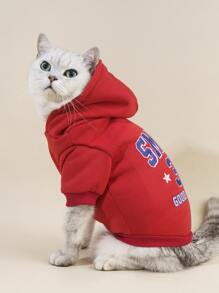 PETSIN 1入組字母圖案寵物連帽衫 - 彩色 - 查看 2