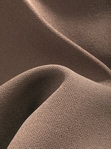 DAZY Slant Pocket Straight Leg Suit Trousers - Mocha Brown - View 4