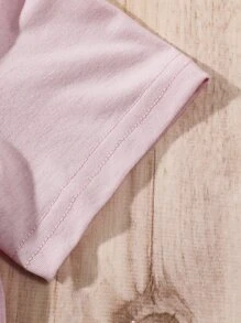 Girls Two Tone Frill Trim Tee Dress - Multicolor - View 6