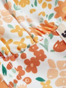 SHEIN MOD Áo hai dây Bất đối xứng Dải chun Họa tiết hoa Boho - Nhiều màu - Xem 4