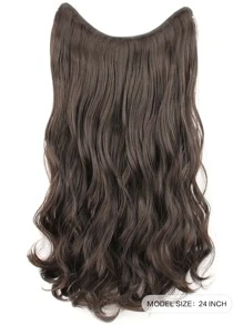 Long Curly Synthetic Hair Extension - Brown - View 2