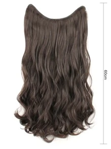 Long Curly Synthetic Hair Extension - Brown - View 3