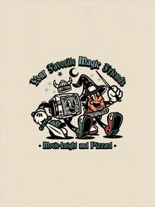 Laserblazt Cartoon & Slogan Graphic Drop Shoulder Drawstring Crop Hoodie - Apricot - View 2