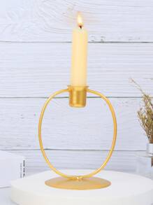 1pc Metallic Candle Holder - Gold - View 2