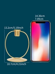 1pc Metallic Candle Holder - Gold - View 3