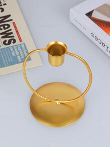 1pc Metallic Candle Holder - Gold - View 4