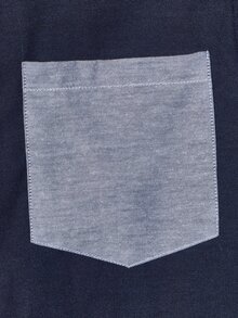 Manfinity Men Two Tone Pocket Patched Shirt - Multicolor - View 4