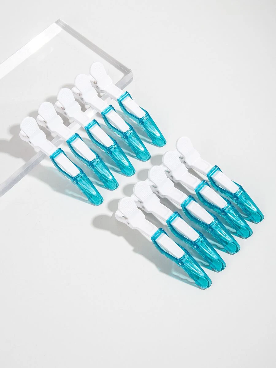 Hair Salon Perm Định Vị Clip Phân Vùng Kẹp Tóc Cá Sấu Miệng Dài Kẹp Cá Sấu Kẹp Tóc Bằng Nhựa Không Có Dấu Vết Clip Làm Tóc Tạo Kiểu Dụng Cụ Làm Tóc 10 Miếng Nhiều Màu - Nhiều màu - Xem 1