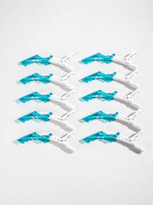 Hair Salon Perm Định Vị Clip Phân Vùng Kẹp Tóc Cá Sấu Miệng Dài Kẹp Cá Sấu Kẹp Tóc Bằng Nhựa Không Có Dấu Vết Clip Làm Tóc Tạo Kiểu Dụng Cụ Làm Tóc 10 Miếng Nhiều Màu - Nhiều màu - Xem 3