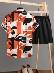 Manfinity RSRT Men Geo Print Shirt & Shorts Without Tee - Multicolor - View 2