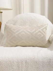 Miater 1入組幾何提花靠墊套不附帶墊芯 - 米色 - 查看 5