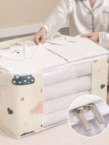 1pc Household Quilt Storage Bag, Clothes Storage Box, Dust-Proof Cartoon Graphic Closet Storage Bag Room Decor Home Decor Fall Decor Bedroom Decor - Multicolor - View 6