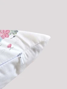 1入組復活節彩蛋和兔耳朵印花靠墊套不附帶墊芯 - 彩色 - 查看 3