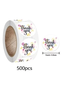 1roll Slogan Graphic Gift Sticker - Multicolor - View 3
