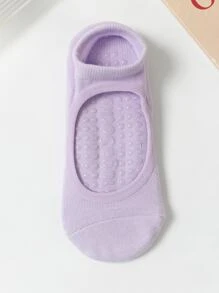 1pair Letter Graphic Yoga Socks - Mauve Purple - View 5