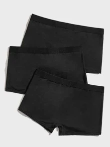 Men 3pcs Astronaut Print Boxer Brief - Black - View 2