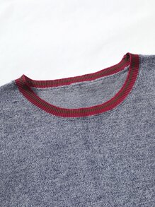 Manfinity Men Contrast Binding Knit Top - Grey - View 4