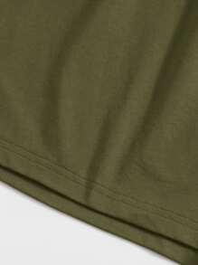 SHEIN VCAY Mono tank con botón delantero de cintura con cordón